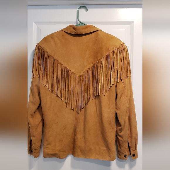 VAKKO Jacket Suede Leather Boho Fringe - Picture 2 of 8